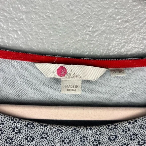 Boden Phoebe Blue/Grey Ditsy Floral Dress MIDI Women’s 8L Pockets Short Sleeve - Picture 4 of 8